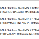 船舶备件—不锈钢六角头螺栓/螺母（CK-R20241022-07）询价-船用采购网-船舶物料采购-船务服务-一站式船用设备供应服务