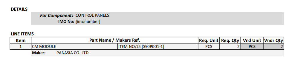 【询价】船舶备件—CM模块（CK-R20241024-02）询价-泰州昌宽社区-报价采购-船用采购网-船舶物料采购-船务服务-一站式船用设备供应服务
