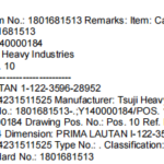 船舶备件—Tsuji备件（CK-R20241028-02）询价-船用采购网-船舶物料采购-船务服务-一站式船用设备供应服务