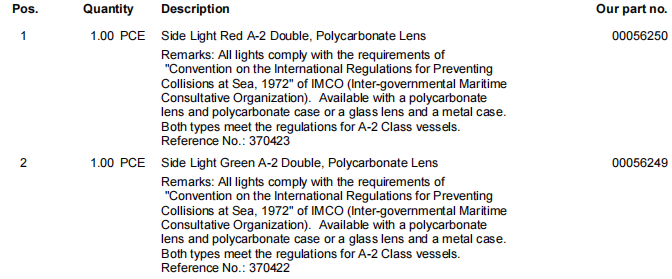 【询价】船舶备件—双聚碳酸酯透镜（CK-R20241030-23）询价-泰州昌宽社区-报价采购-船用采购网-船舶物料采购-船务服务-一站式船用设备供应服务