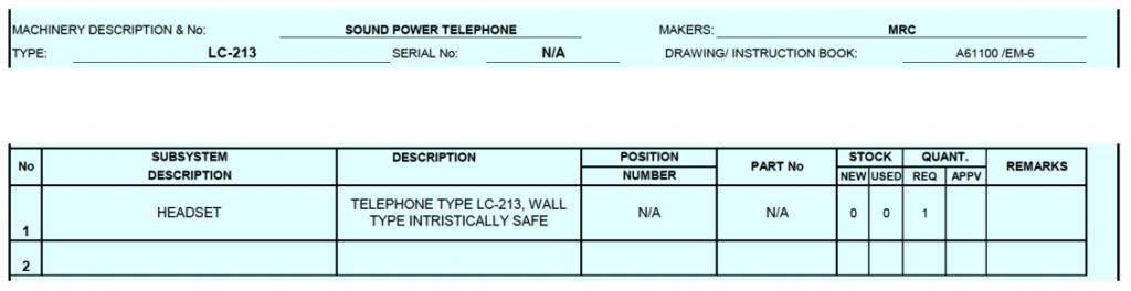 【询价】船舶备件—耳机（CK-R20241031-01）询价-泰州昌宽社区-报价采购-船用采购网-船舶物料采购-船务服务-一站式船用设备供应服务