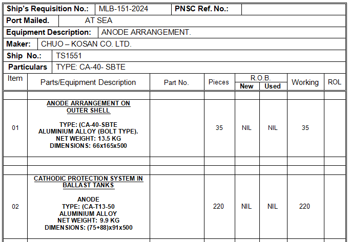 【询价】船舶备件—备件（CK-R20241031-07）询价-泰州昌宽社区-报价采购-船用采购网-船舶物料采购-船务服务-一站式船用设备供应服务