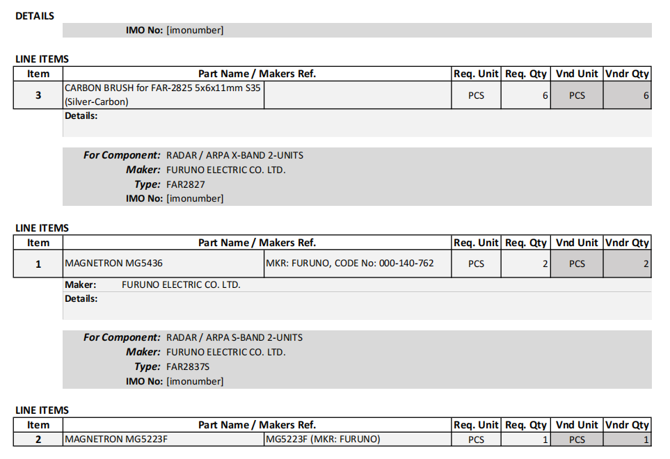 【询价】船舶备件—FURUNO备件（CK-R20241011-07）询价-泰州昌宽社区-报价采购-船用采购网-船舶物料采购-船务服务-一站式船用设备供应服务