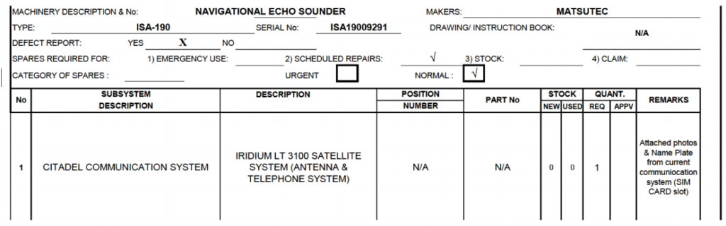 【询价】船舶备件—城堡通信系统（CK-R20241014-12）询价-泰州昌宽社区-报价采购-船用采购网-船舶物料采购-船务服务-一站式船用设备供应服务