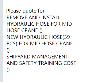 【询价】船舶备件—备件/服务（CK-R20241107-15）询价-泰州昌宽社区-报价采购-船用采购网-船舶物料采购-船务服务-一站式船用设备供应服务