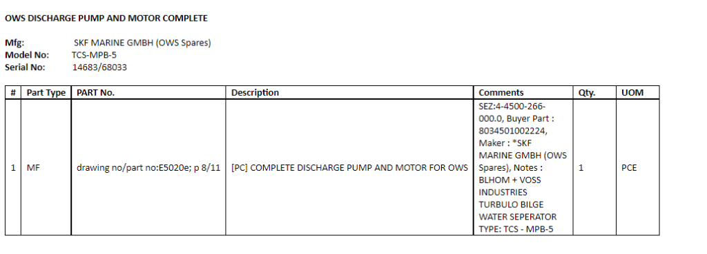 【询价】船舶备件—SKF排放泵和电机（CK-L20241113-08）询价-泰州昌宽社区-报价采购-船用采购网-船舶物料采购-船务服务-一站式船用设备供应服务