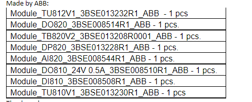 【询价】船舶备件—ABB备件（CK-J20241108-04）询价-泰州昌宽社区-报价采购-船用采购网-船舶物料采购-船务服务-一站式船用设备供应服务