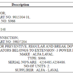 船舶备件—ALFA备件（CK-20241122-21）询价-船用采购网-船舶物料采购-船务服务-一站式船用设备供应服务