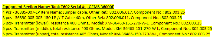 【询价】船舶备件—电缆/变送器（CK-20241126-03）询价-泰州昌宽社区-报价采购-船用采购网-船舶物料采购-船务服务-一站式船用设备供应服务