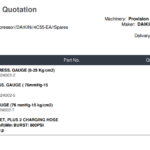 船舶备件—DAIKIN备件（CK-L20241107-20）询价-船用采购网-船舶物料采购-船务服务-一站式船用设备供应服务