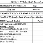 船舶备件—MITSUBISHI备件（CK-20241121-13）询价-船用采购网-船舶物料采购-船务服务-一站式船用设备供应服务