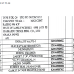 船舶备件—DAIHATSU备件（CK-Y20241101-07）询价-船用采购网-船舶物料采购-船务服务-一站式船用设备供应服务