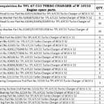 船舶备件—涡轮增压器备件（CK-20241125-07）询价-船用采购网-船舶物料采购-船务服务-一站式船用设备供应服务