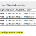 船舶备件—SCHNEIDER备件（CK-20241202-06）询价-船用采购网-船舶物料采购-船务服务-一站式船用设备供应服务