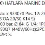 船舶备件—HATLAPA备件（CK-20241202-02）询价-船用采购网-船舶物料采购-船务服务-一站式船用设备供应服务