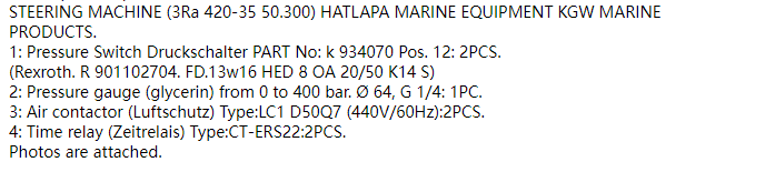 【询价】船舶备件—HATLAPA备件（CK-20241202-02）询价-泰州昌宽社区-报价采购-船用采购网-船舶物料采购-船务服务-一站式船用设备供应服务