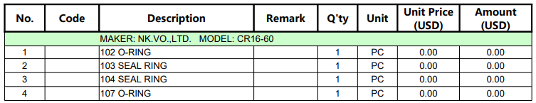 【询价】船舶备件—O型环/密封圈（CKQ-2503866P）询价-泰州昌宽社区-报价采购-船用采购网-船舶物料采购-船务服务-一站式船用设备供应服务