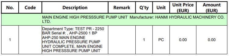 【询价】船舶备件—HANMI备件（CKQ-2504127P）询价-泰州昌宽社区-报价采购-船用采购网-船舶物料采购-船务服务-一站式船用设备供应服务
