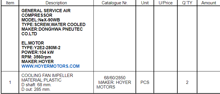 【询价】船舶备件—冷却风扇叶轮（CKQ-2506085P）询价-泰州昌宽社区-报价采购-船用采购网-船舶物料采购-船务服务-一站式船用设备供应服务