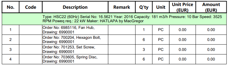 【询价】船舶备件—HATLAPA备件（CKQ-2506778P）询价-泰州昌宽社区-报价采购-船用采购网-船舶物料采购-船务服务-一站式船用设备供应服务